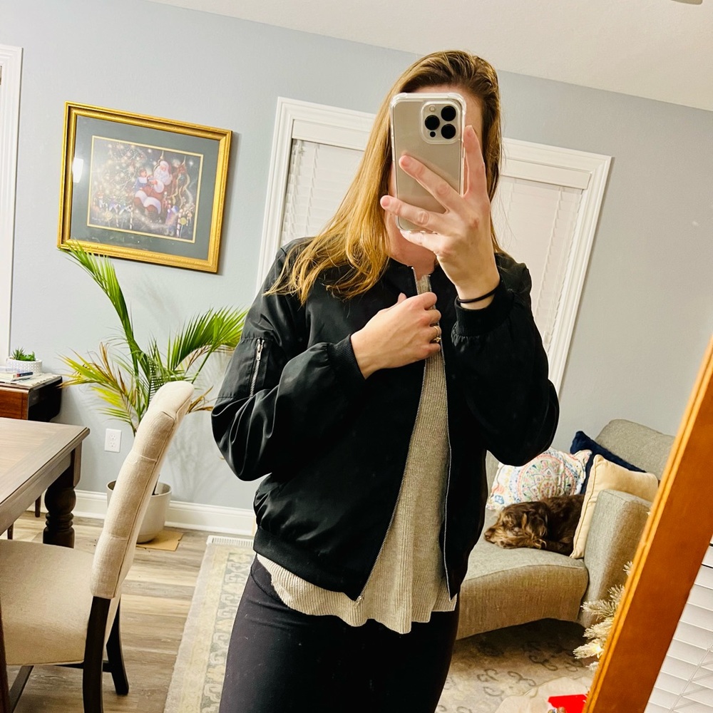 Black Bomber Jacket